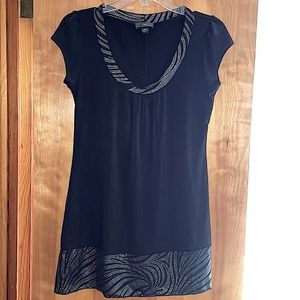 Iz Byer Black&Silver Dress